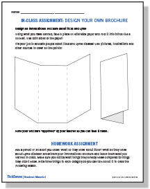 Design your own Brochure Worksheet