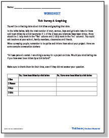 Tick Survey and Graphing Worksheet