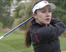 Nina Fairbairn playing golf