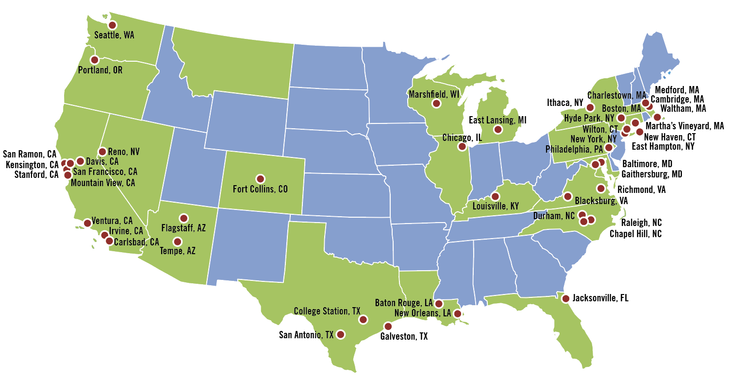 Bay Area Lyme Research Project Map