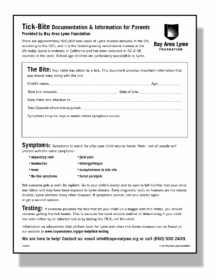 Tick Bite Documentation flyer
