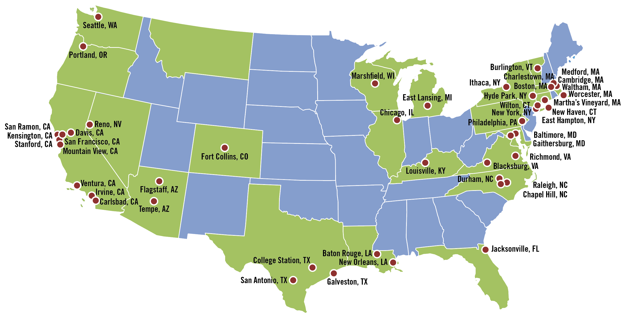 Bay Area Lyme Research Project Map